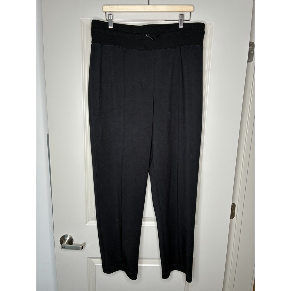 Spanx AirEssentials Luxe Tapered Pants in Black Size 1X Sweatpants Comfy Stretch - Picture 2 of 8